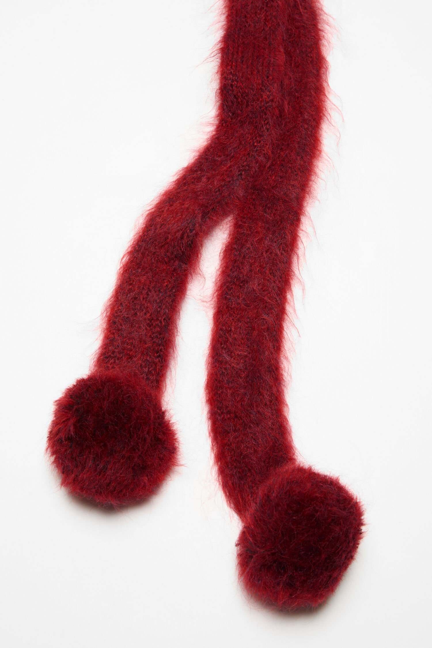 Acne Studios Pompom-detailing Hat In Burgundy