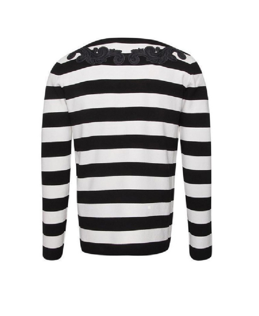 Versace Matching Color Round-neck Sweater In Black