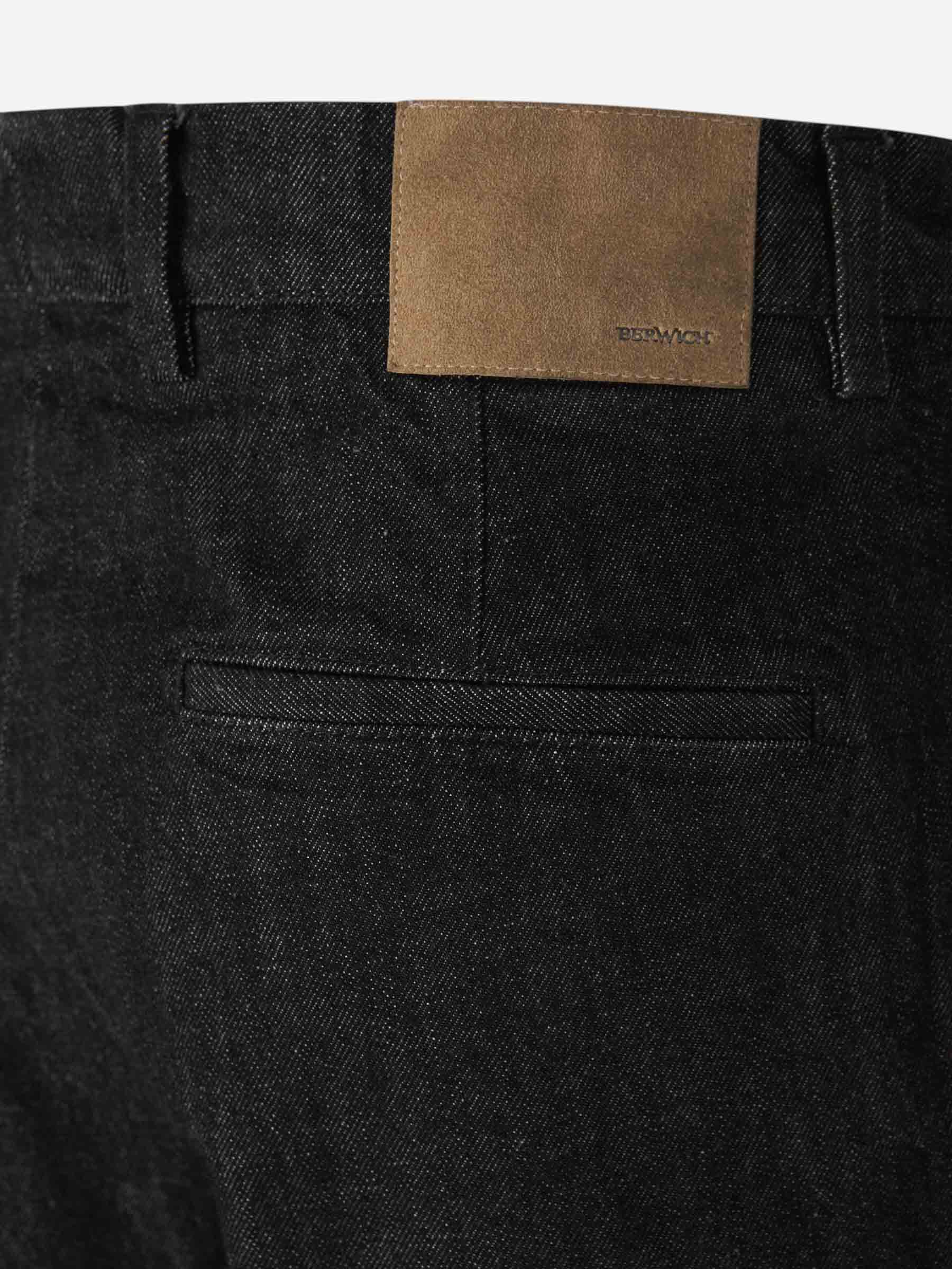 Berwich Wool Cargo Trousers In Black