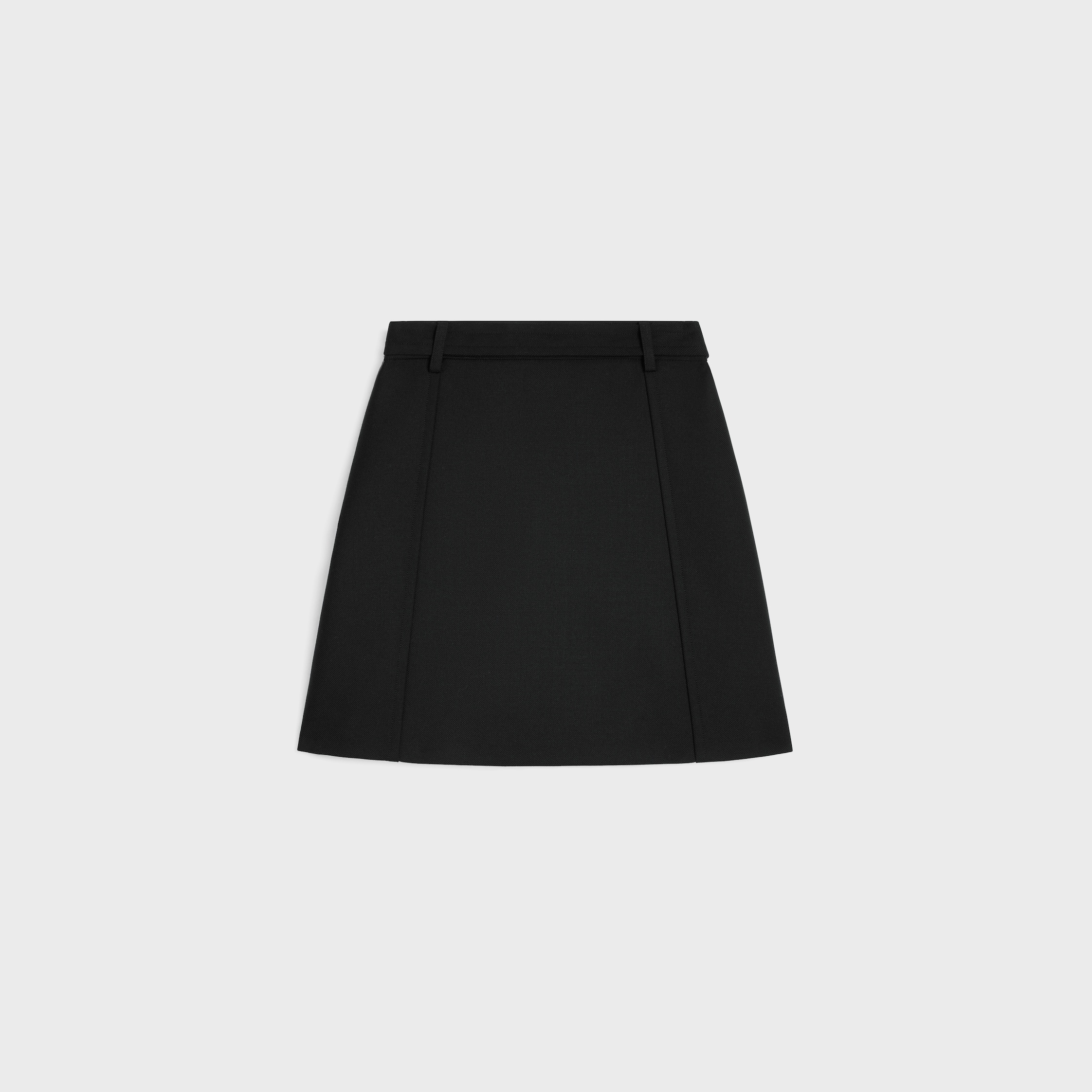 Celine Mini Skirt In Mohair Wool In Black