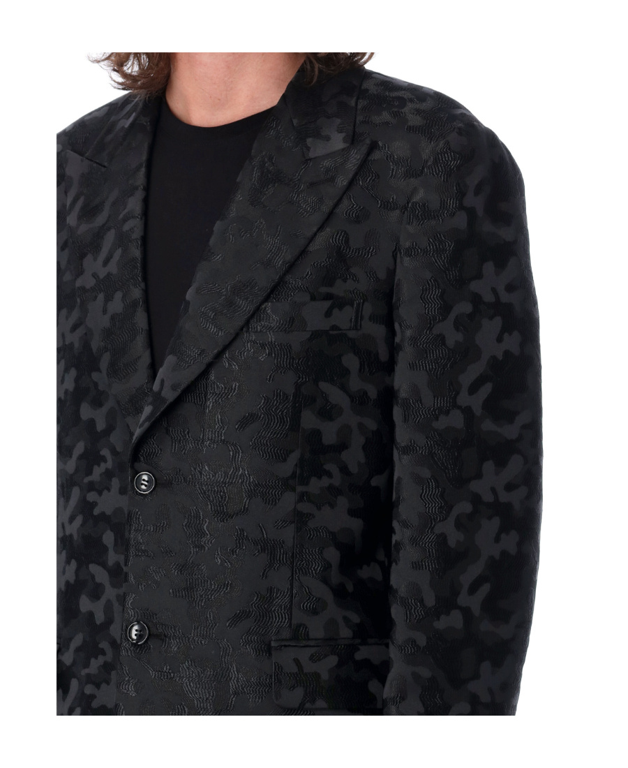 COMME DES GARÇONS LONG-SLEEVED JACQUARD SUIT JACKET