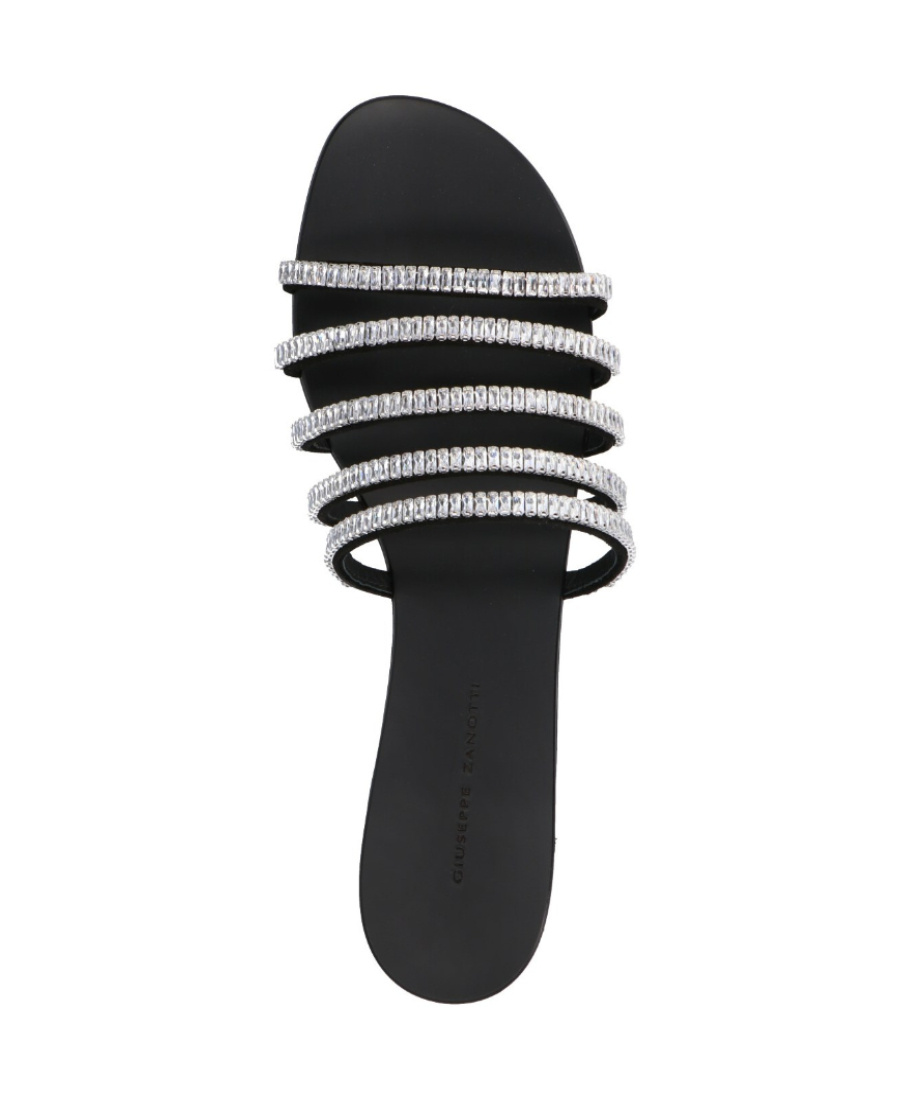 Giuseppe Zanotti Open-toed Flat-bottomed Sandals In Black