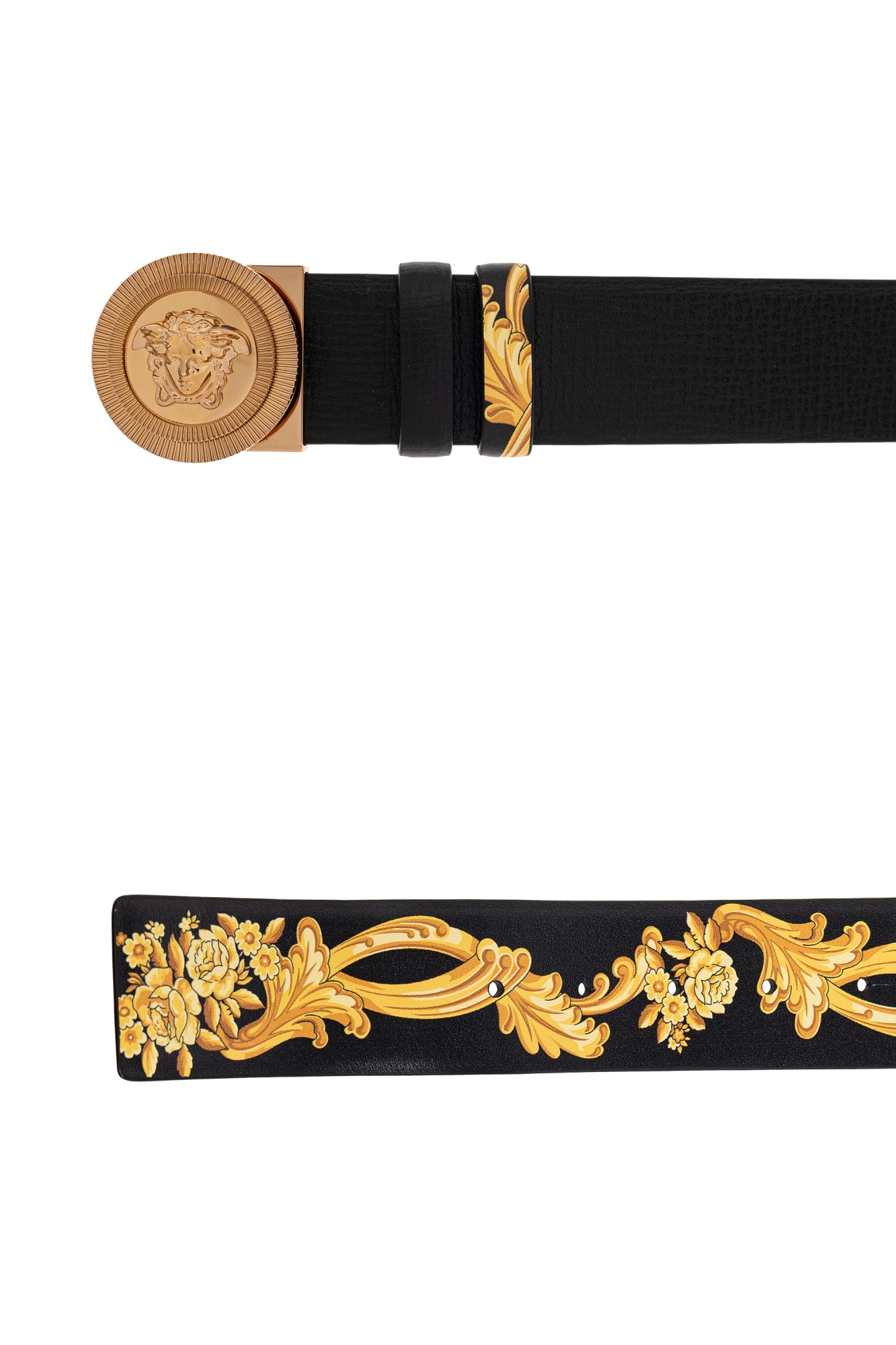 Versace Logo Belt In Black