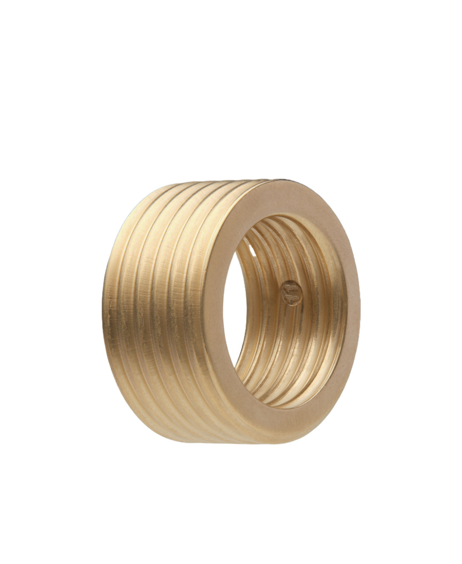 Maison Margiela Gold Bolt And Nut Ring In Yellow