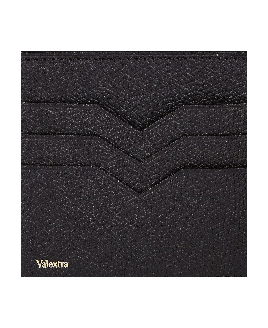 Valextra Smooth Square Wallet In Black