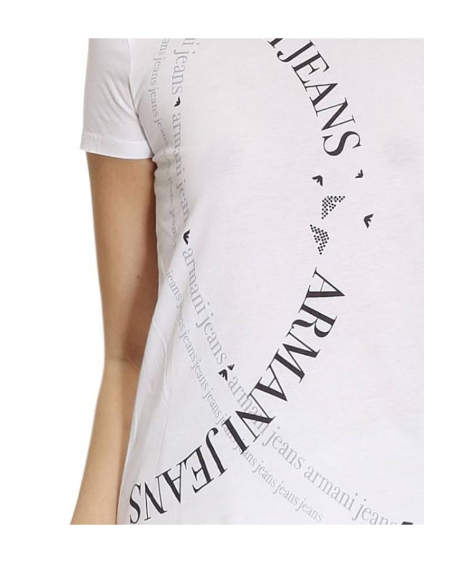Shop Armani Jeans Logo Details T-shirt In White
