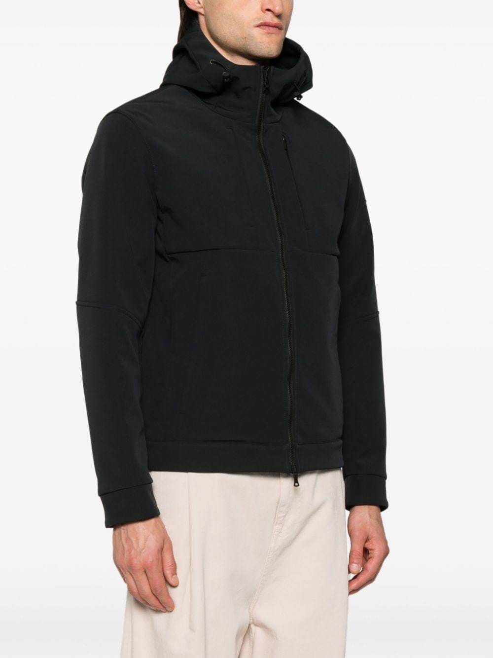 Paul & Shark Hooded Shell Jacket In Black