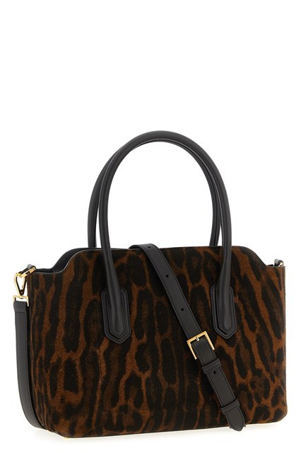 Tom Ford Animal Print Shoulder Bag In Brown