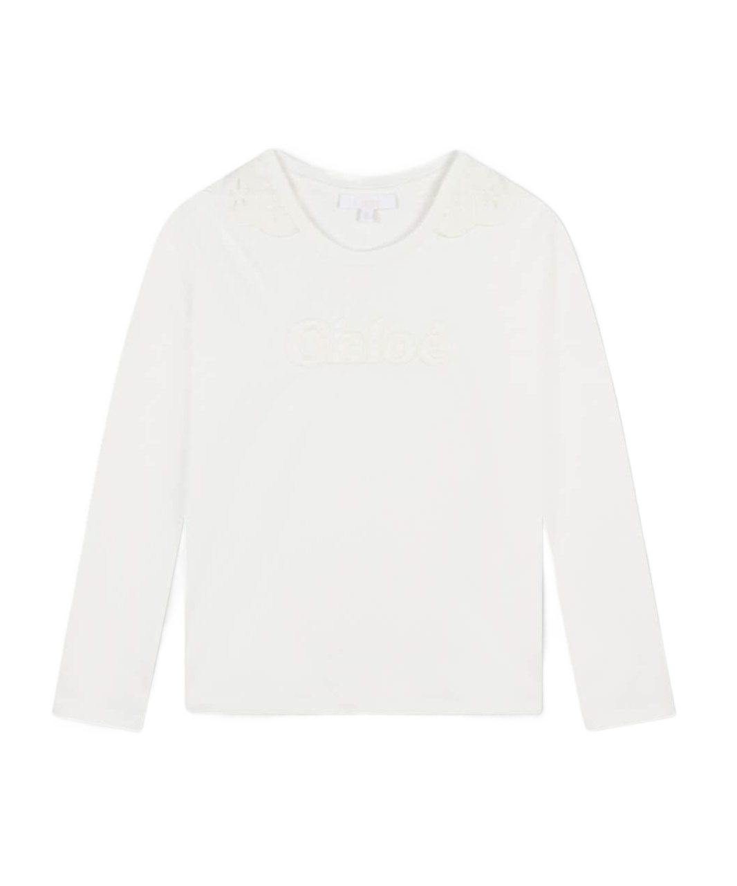 Chloé Embroidered-logo Cotton T-shirt In White