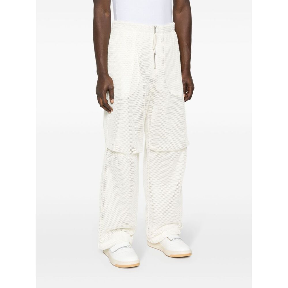 JIL SANDER LAYERED OPEN-KNIT TROUSERS