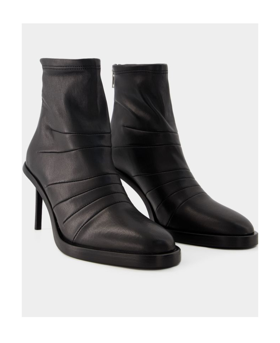 Ann Demeulemeester Hedy Ankle Boots - Leather - Black In Black