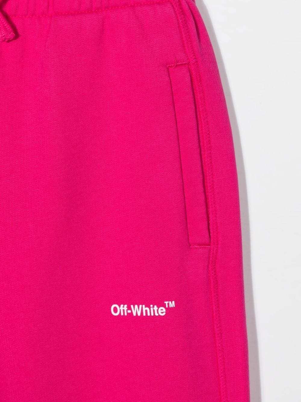 Shop Off-white Logo-print Track Pants In Pink