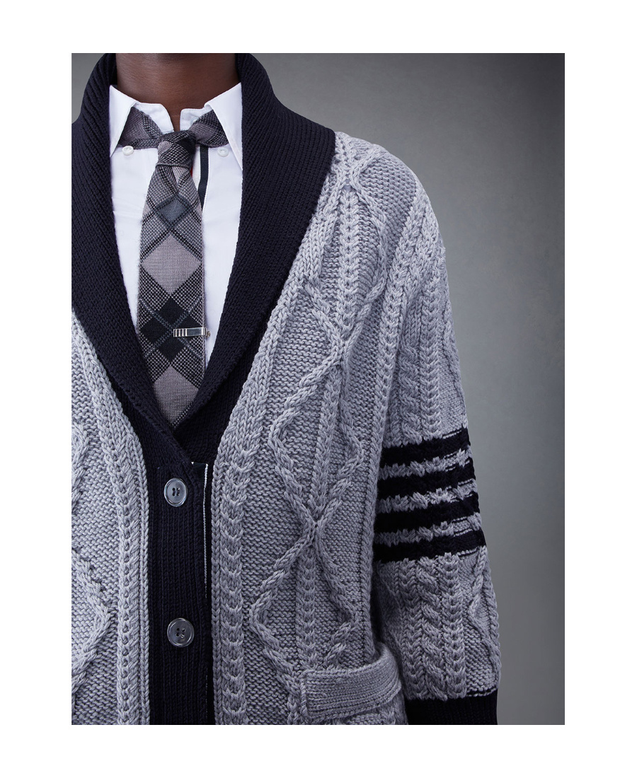 Thom Browne Signature 4-bar Stripe Cardigan In Multicolor