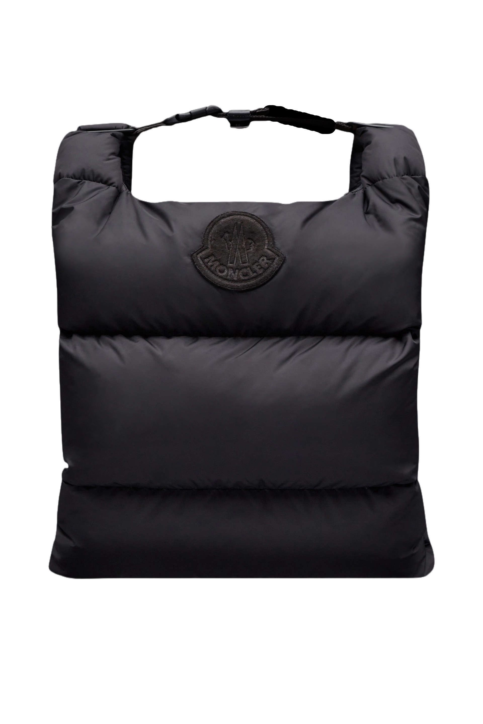 Moncler Legere Logo-patch Padded Backpack In Black