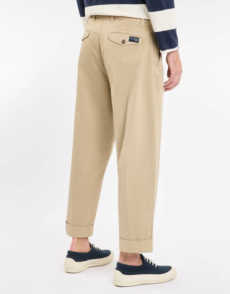 Fay Belt-loop Casual Pants In Nude