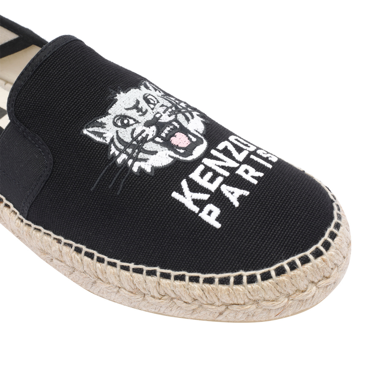 Kenzo Tiger-head Espadrilles In Black