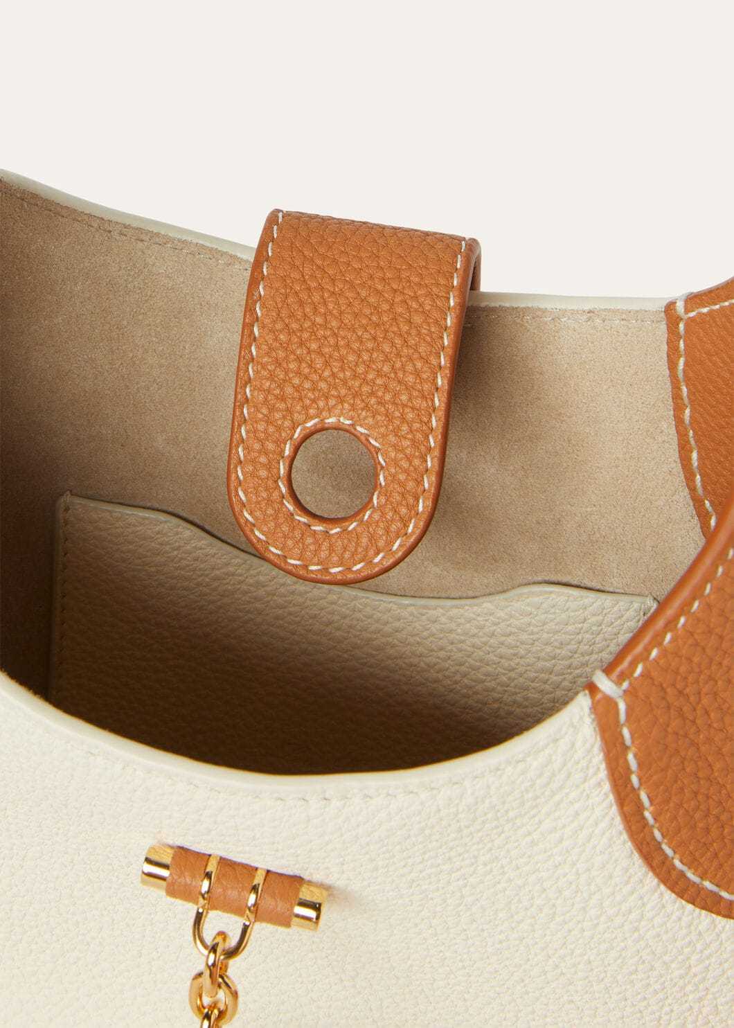Loro Piana Hammered Calfskin Toggle-fastening Bag