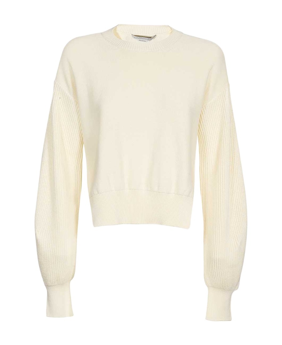 Stella Mccartney Short Knitted Sweater In White