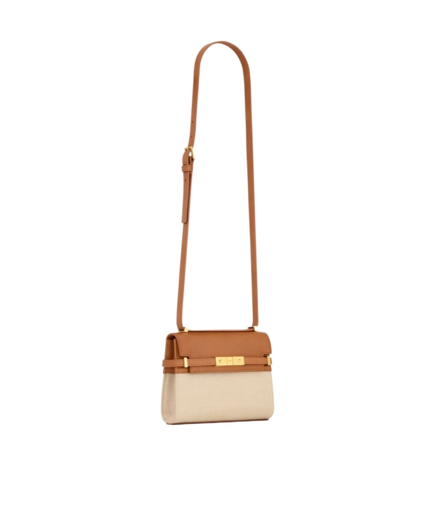 Saint Laurent Manhattan Mini Shoulder Bag In Nude