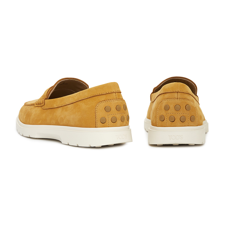 Tod's Round Toe Loafers In Yellow