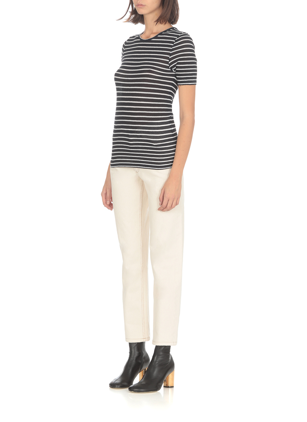 Apc Straight-leg Cropped Jeans In White