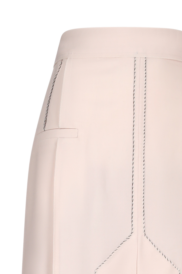 Shop Victoria Beckham Deconstructed Skirt In White