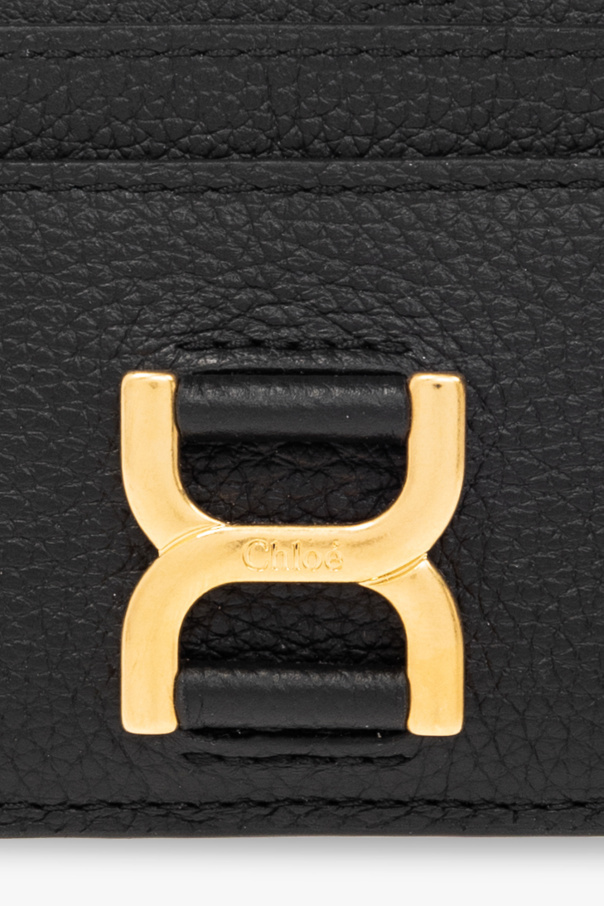 Chloé Chloe Womens Black Marcie Small Bifold Leather Wallet In Black