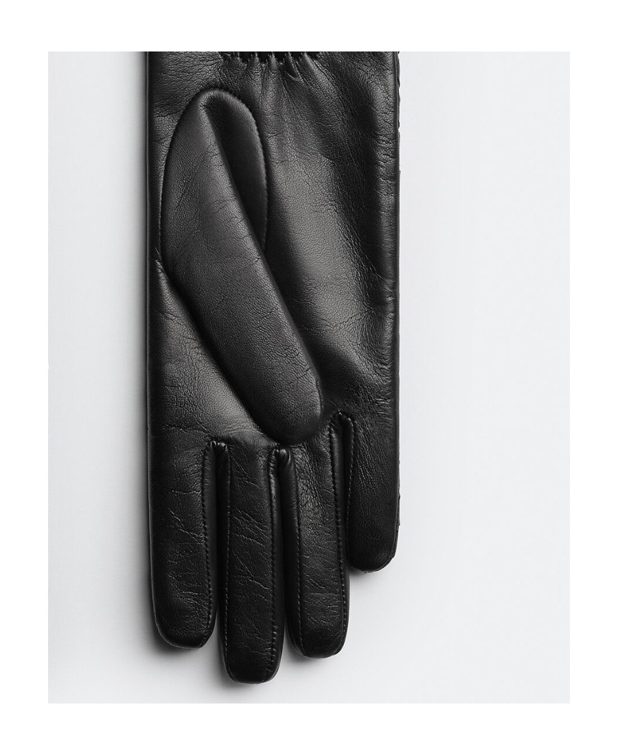 Bottega Veneta Intreciato Knitted Leather Gloves In Black