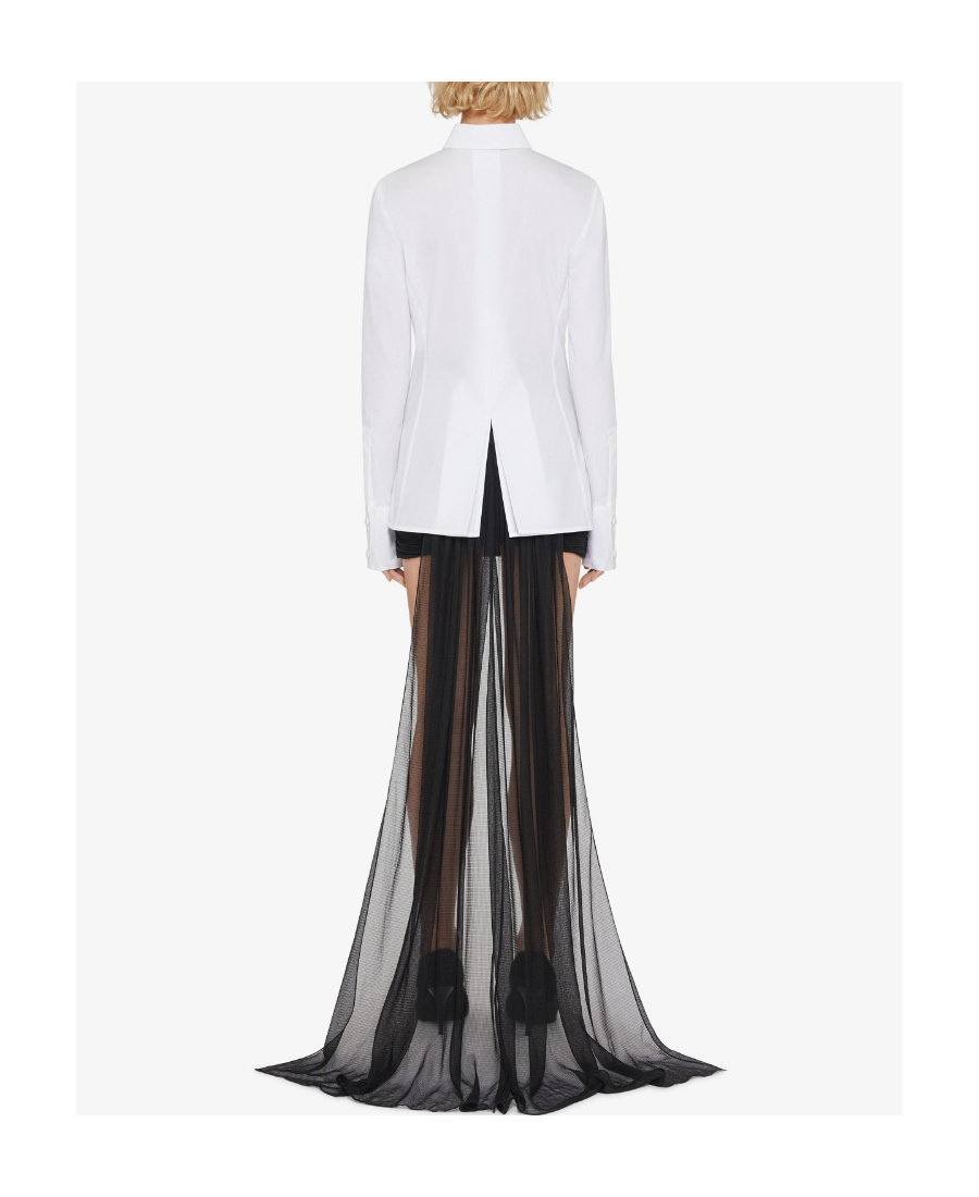 Givenchy Poplin Wrap Shirt In White
