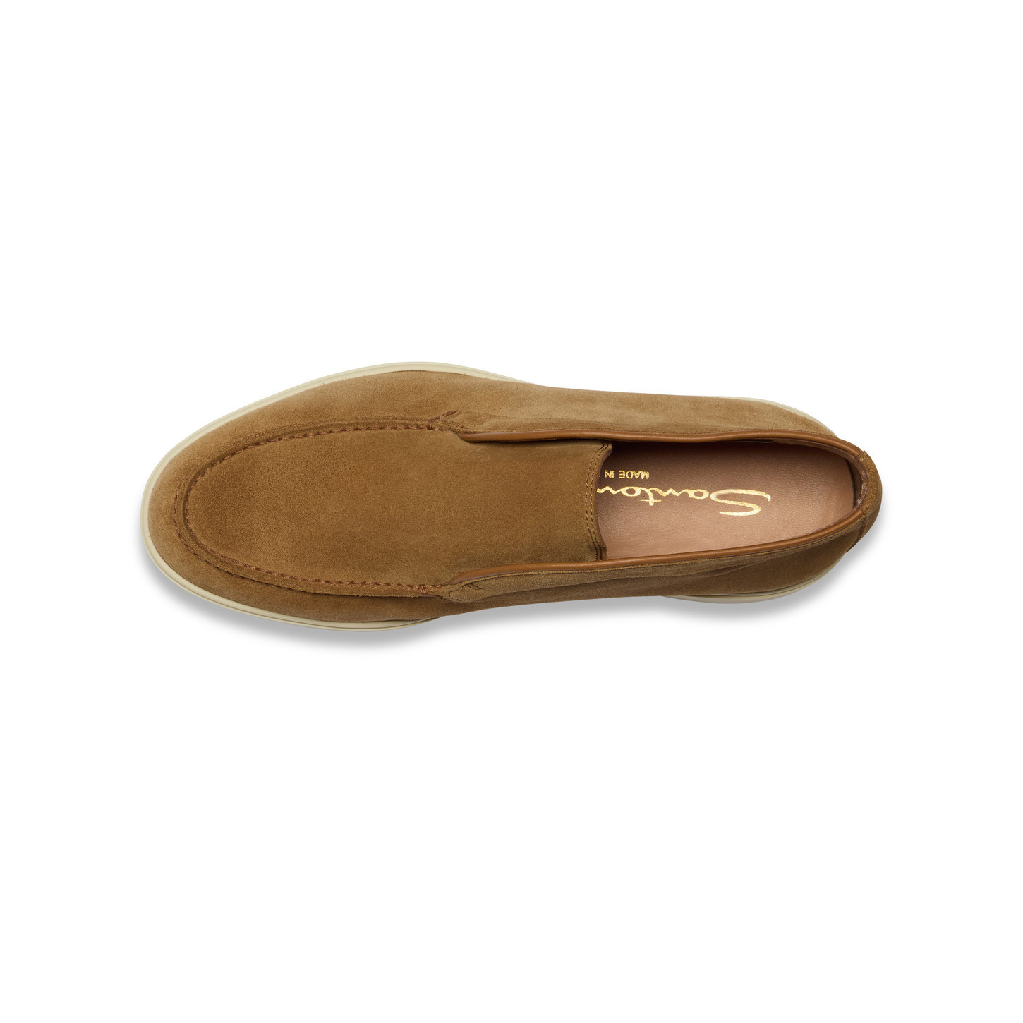 Santoni Round Head Desert Boots In Brown