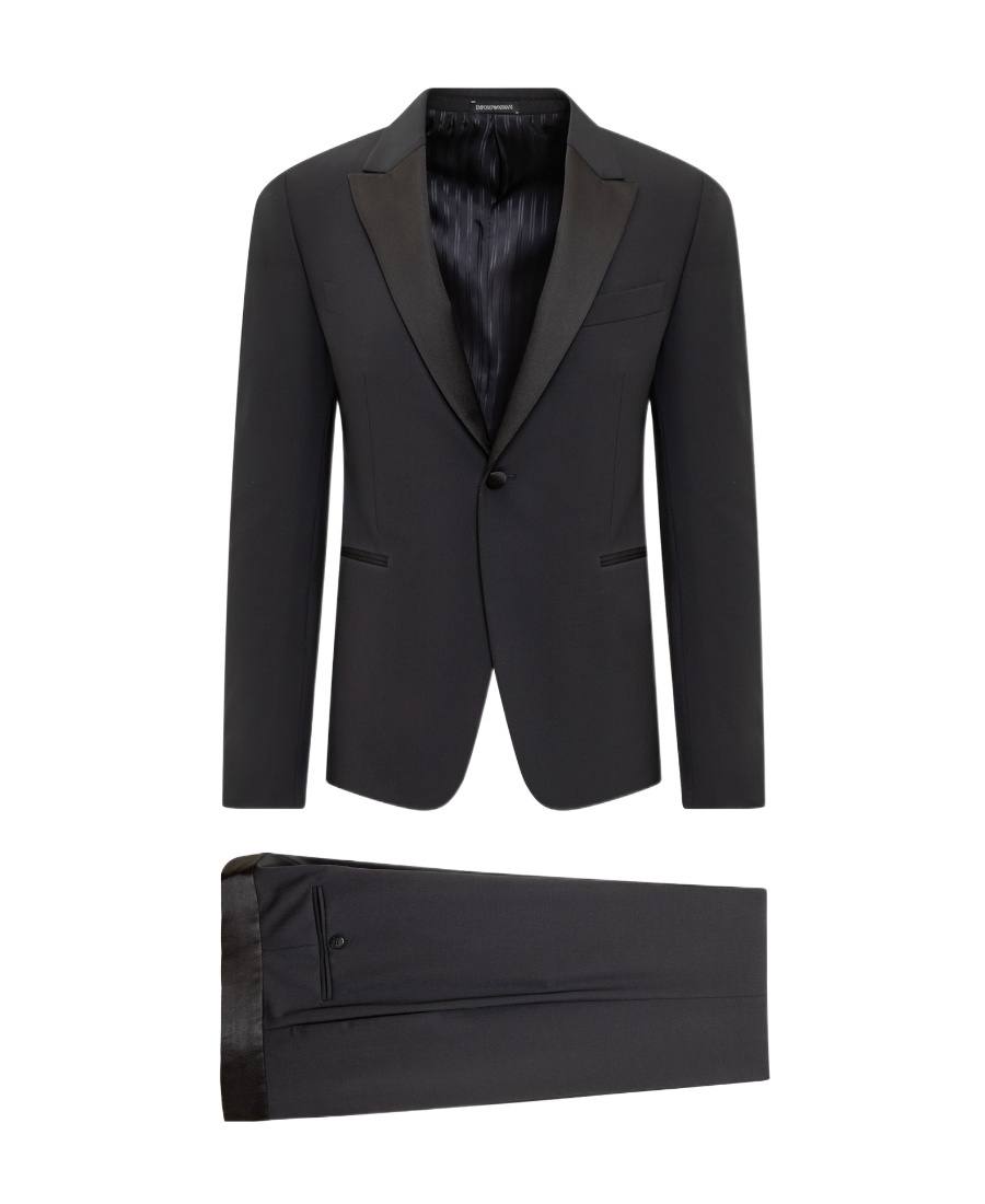 Emporio Armani Two Piece Tuxedo Suit In Black