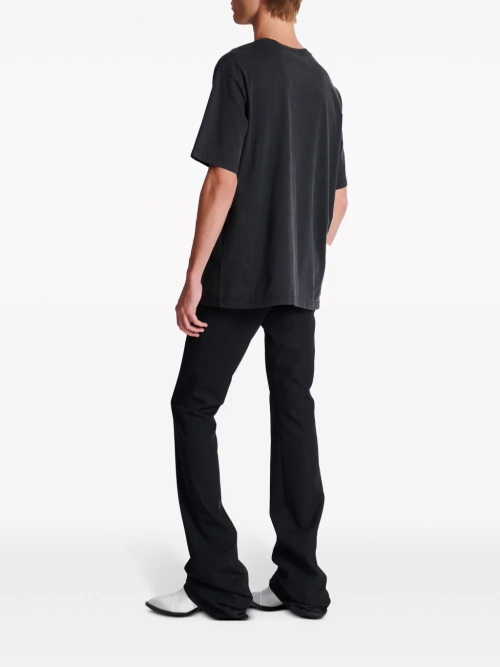 Balmain Logo-embossed Cotton T-shirt In Black
