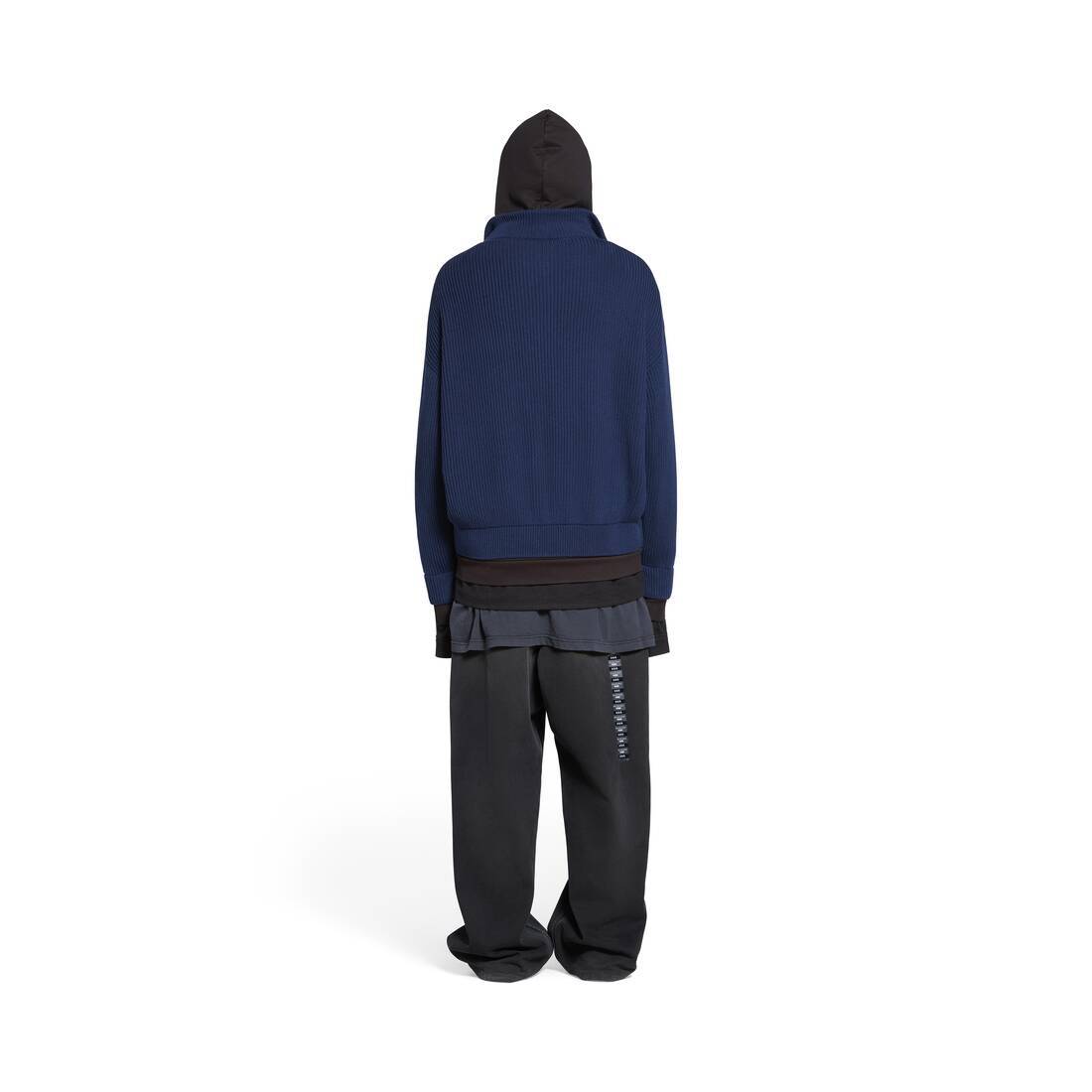 Balenciaga Unity Sports Icon Layered Hoodie In Blue