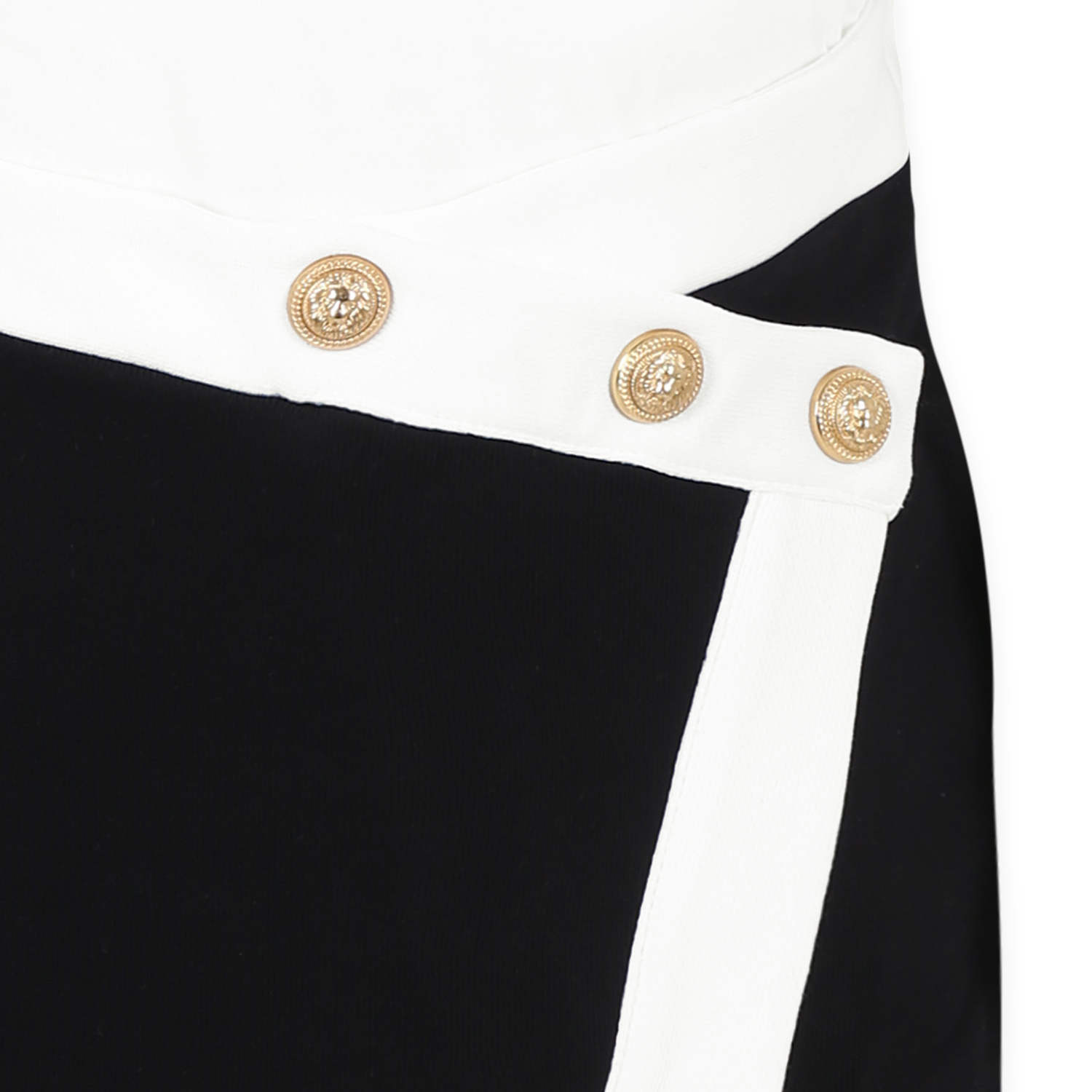 Balmain Short Sleeve Dress In White