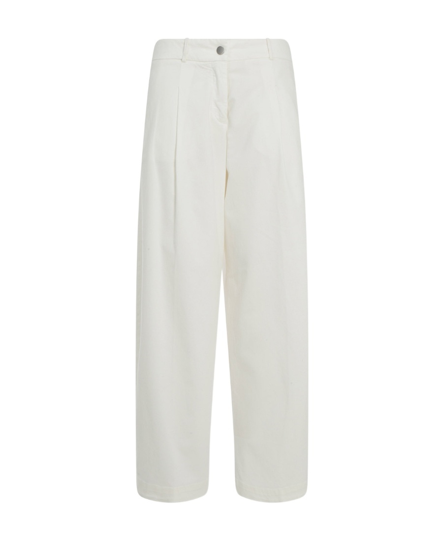 Fabiana Filippi Wide-leg Cropped Trousers In White