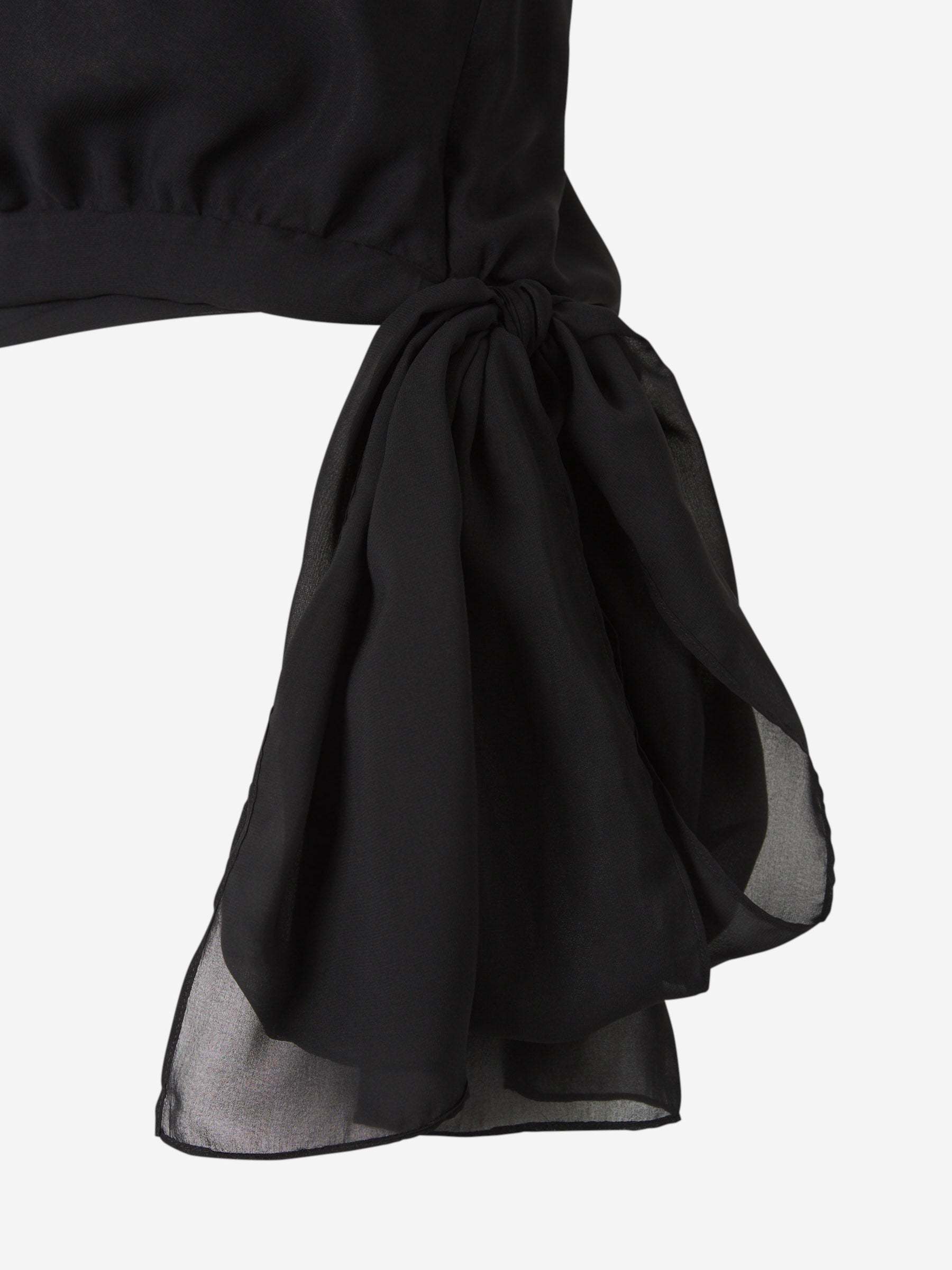 Peserico Asymmetrical Draped Blouse In Black