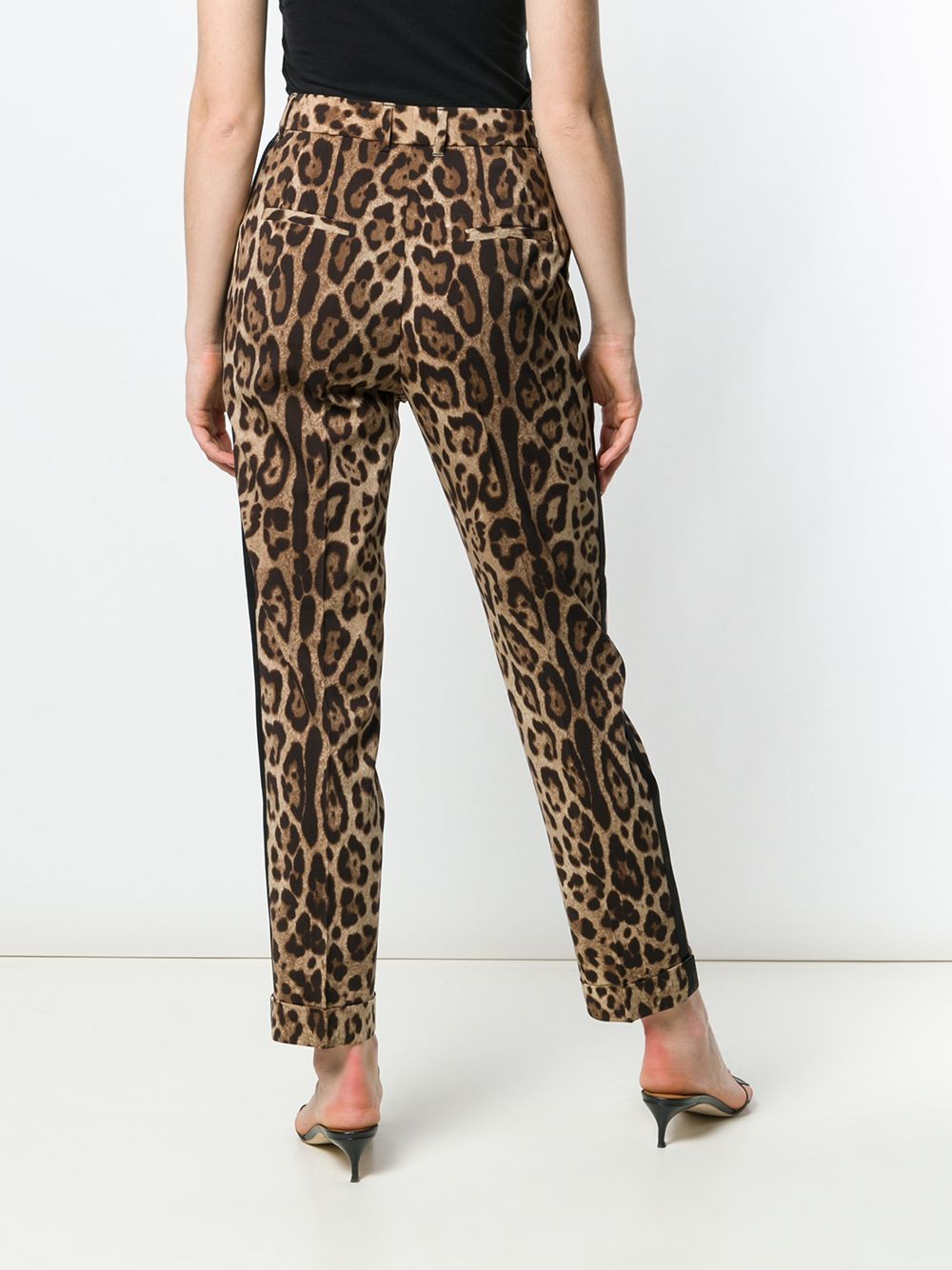 Dolce & Gabbana Printed Casual Pants In Brown