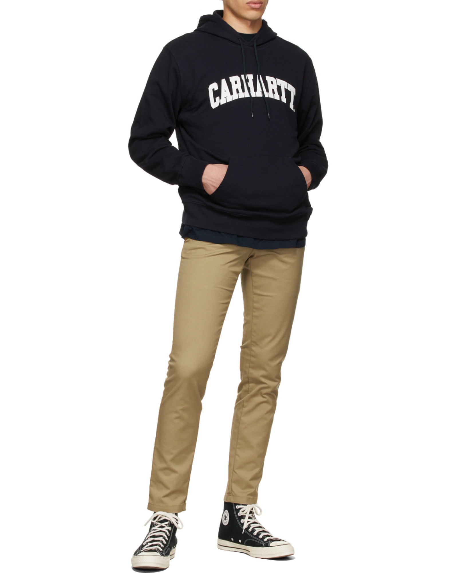 Carhartt Khaki Waist-loop Casual Pants In Brown