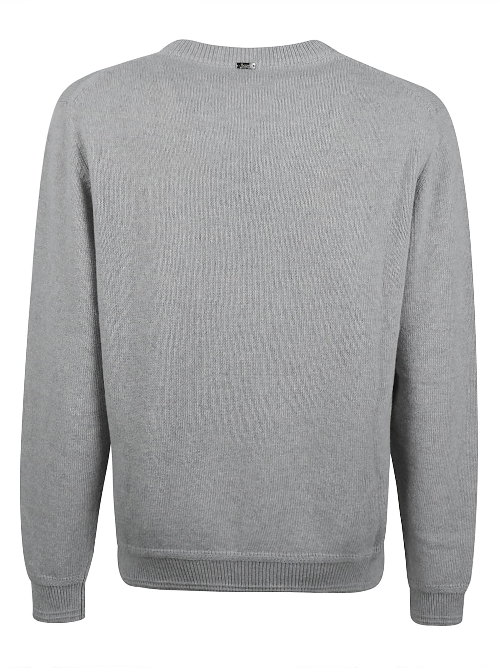 Herno Men's 100% Wool Cozy Sweater In Gray