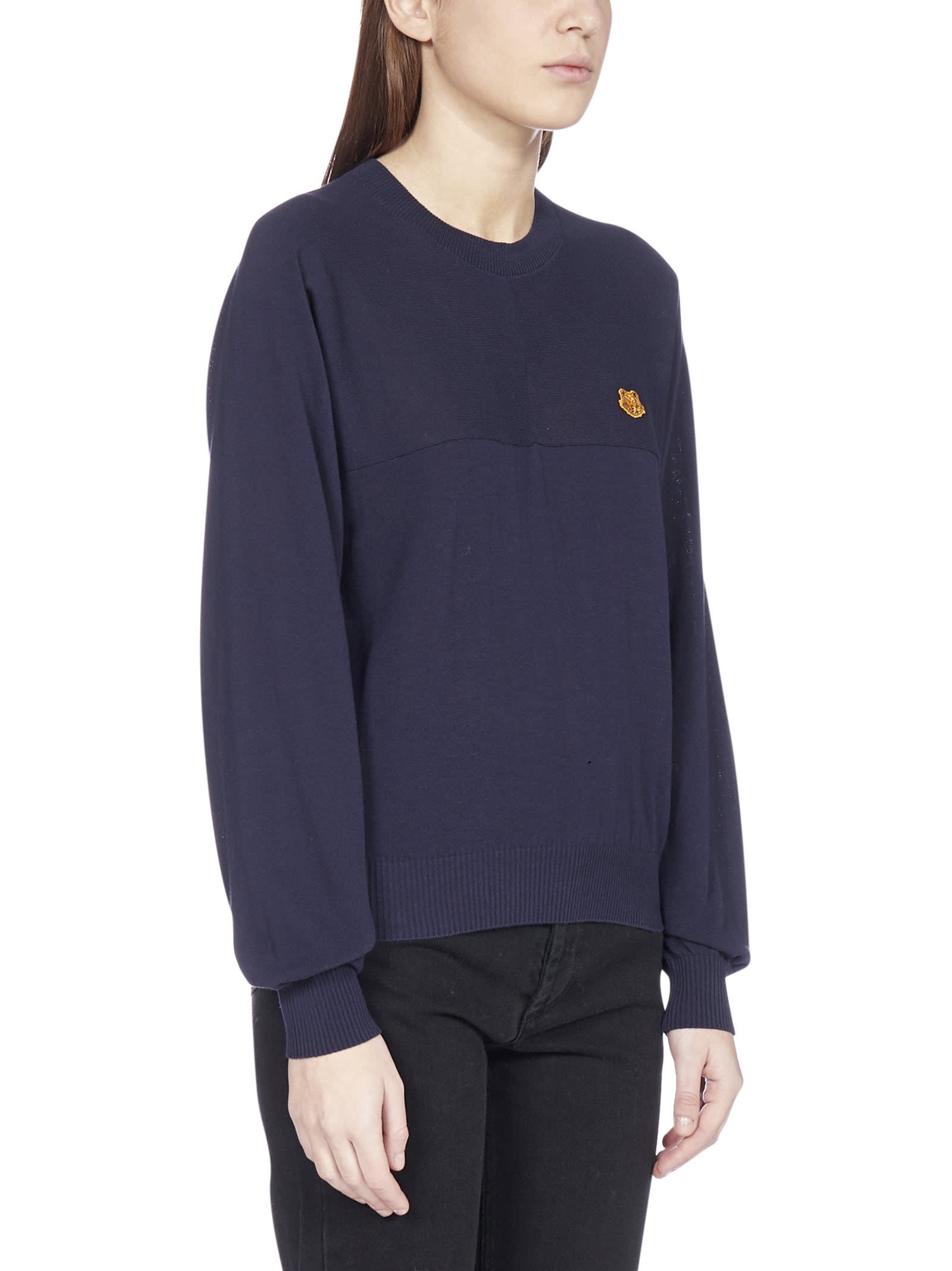 Kenzo Tiger-patch Sweatshirt In Black