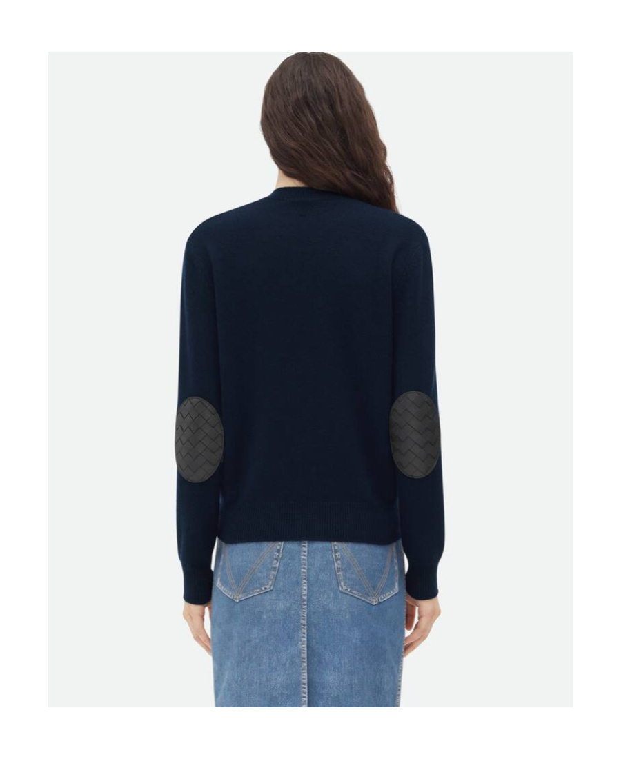 Bottega Veneta Elbow-patches Jumper In Black