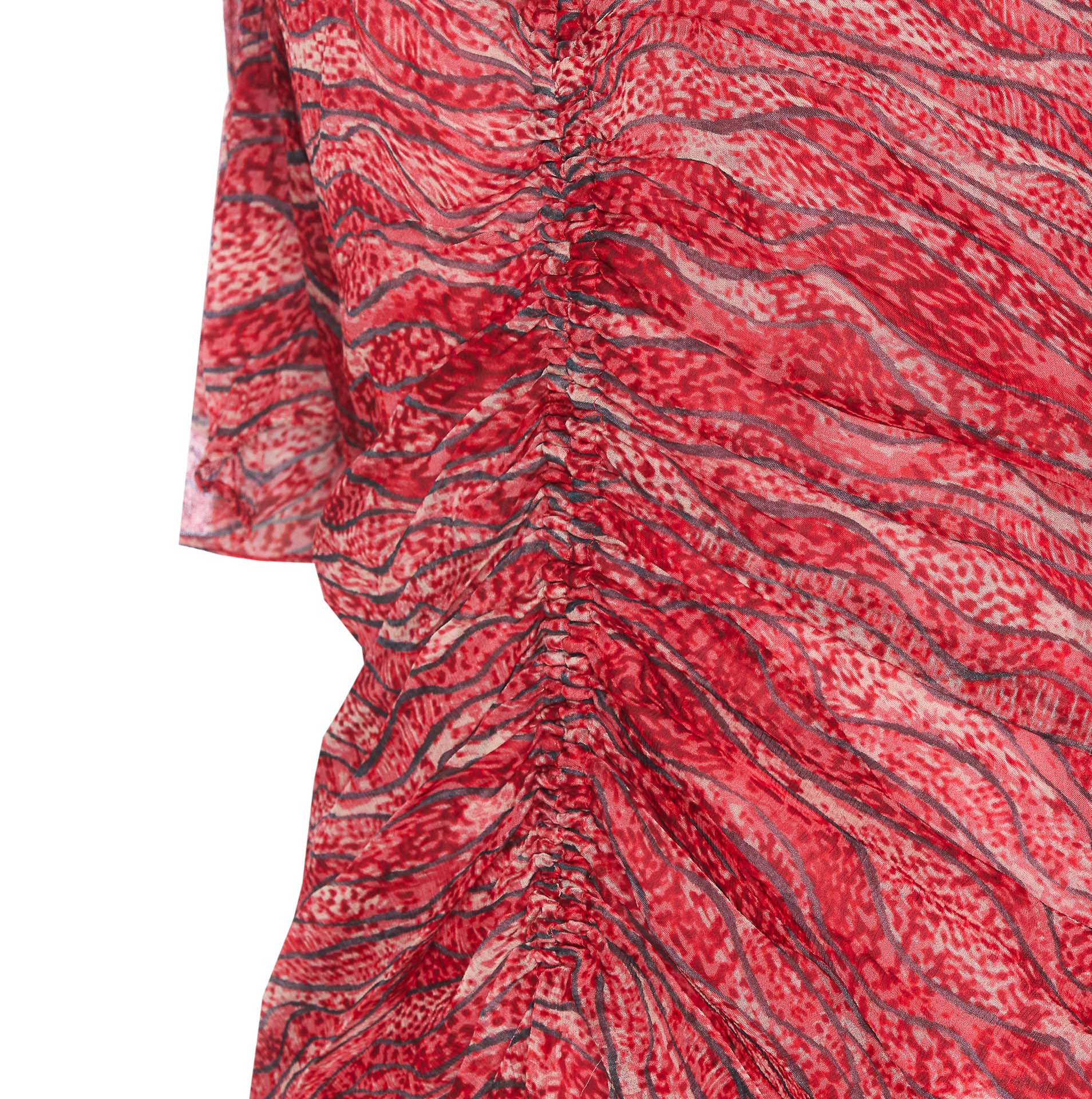 Isabel Marant Étoile Red Printed Muslin Short Vivienne Dress In Red