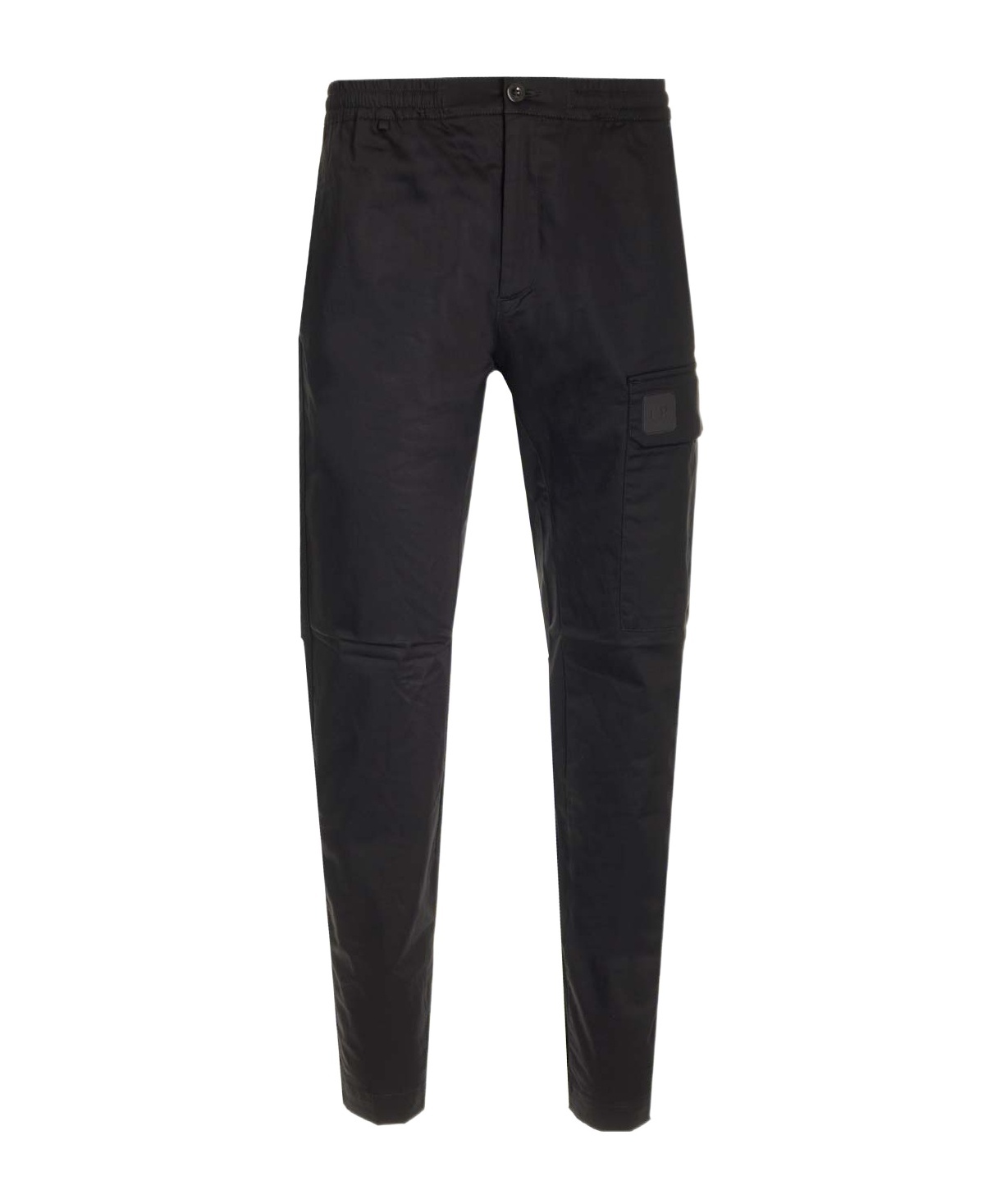 C.p. Company Stretch-cotton Cargo Trousers In Black