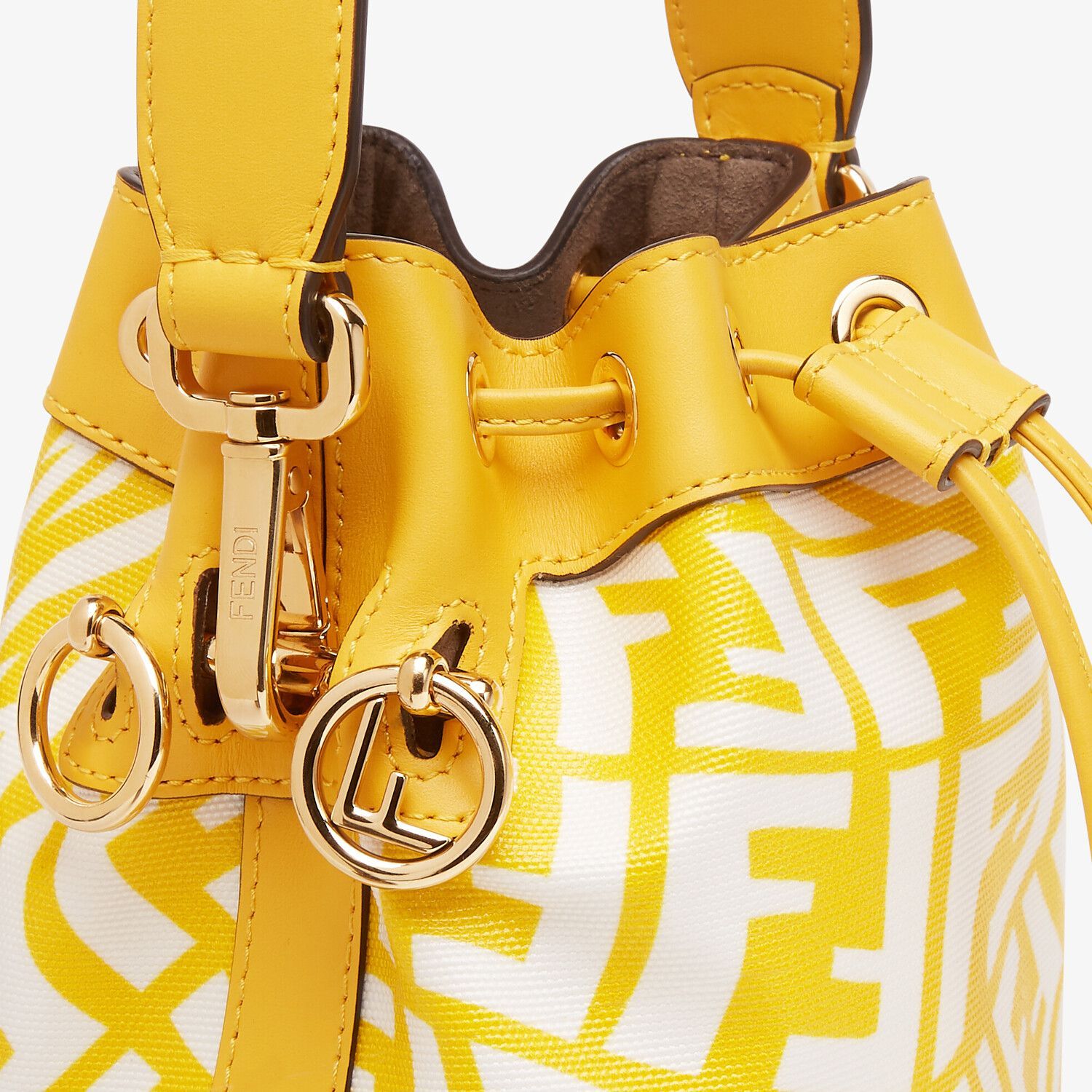 Fendi Ff Bucket Bag In Yellow
