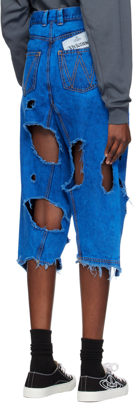 Vivienne Westwood Pierced Detail Jeans In Blue