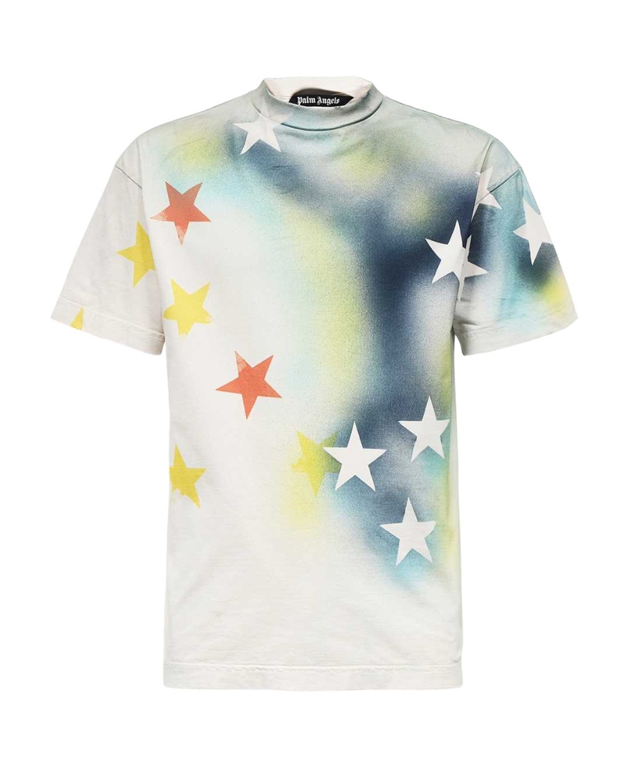 Palm Angels Sprayed Stars Vintage T-shirts In White