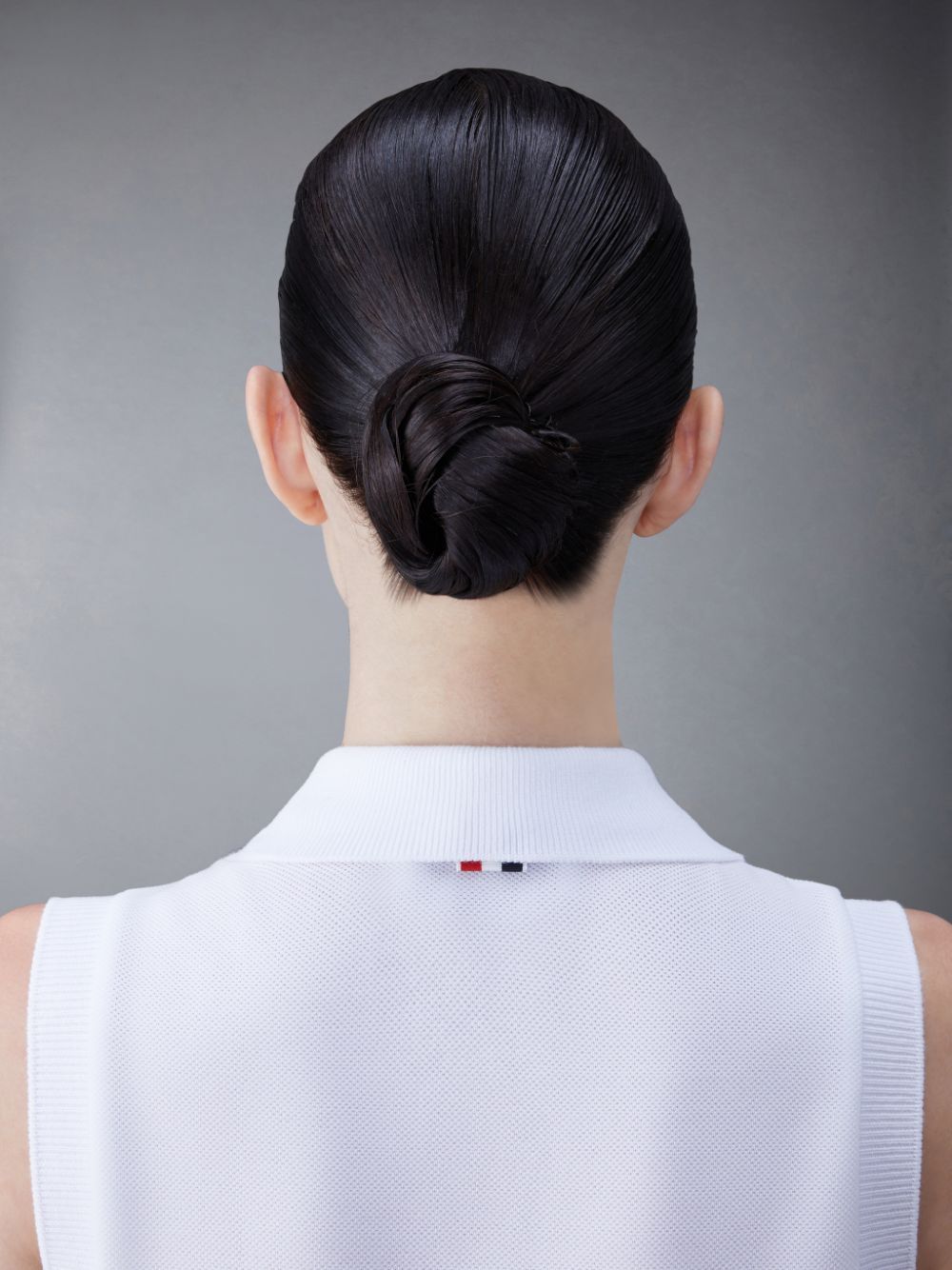 Thom Browne Mini White And Orange Polo Dress In Cotton Woman