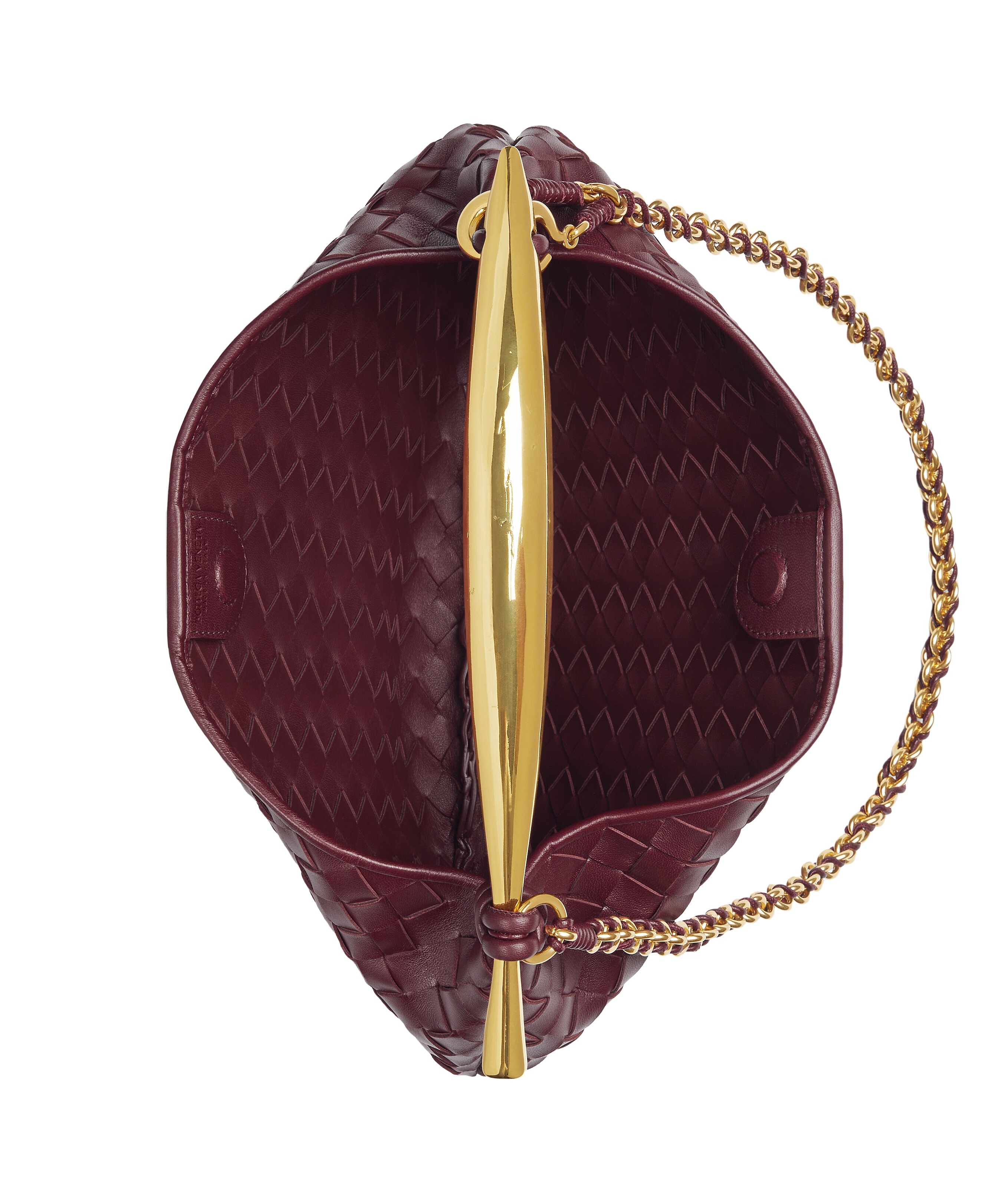 Bottega Veneta Mini Sardine Shoulder Bag In Red