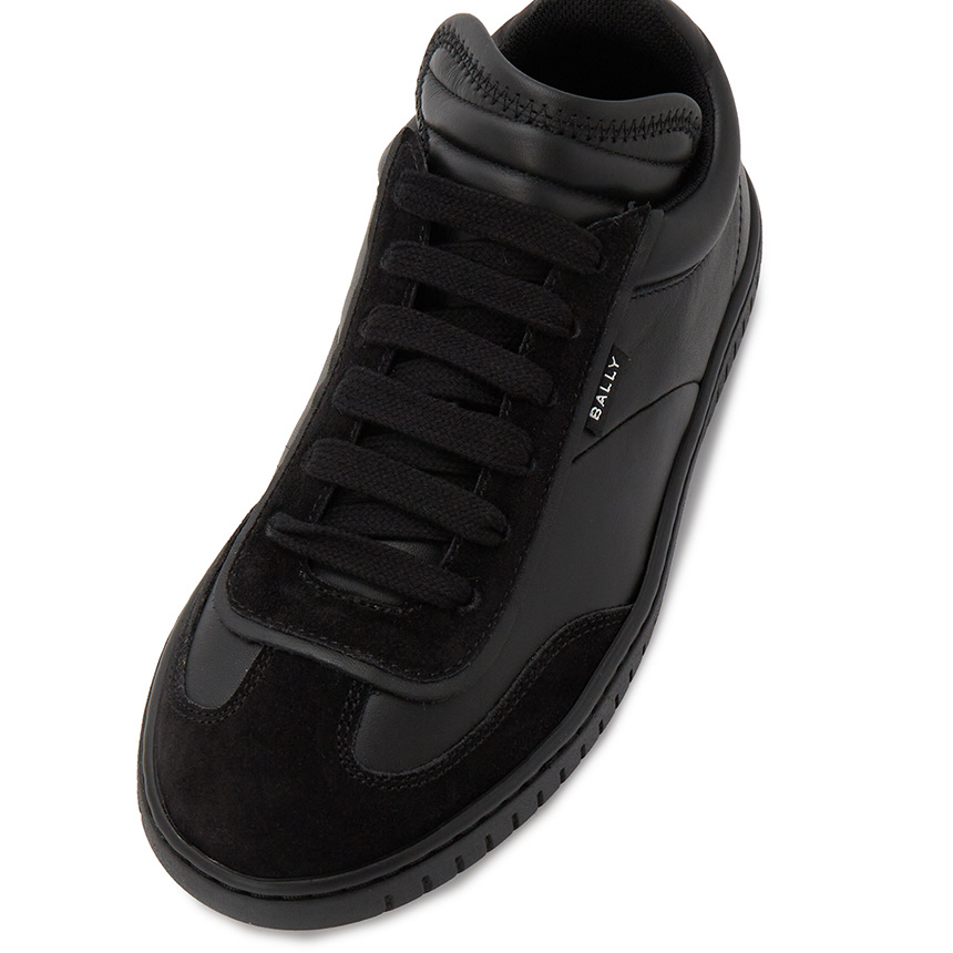 Bally Player Lace-up Leather Sneakers In Black