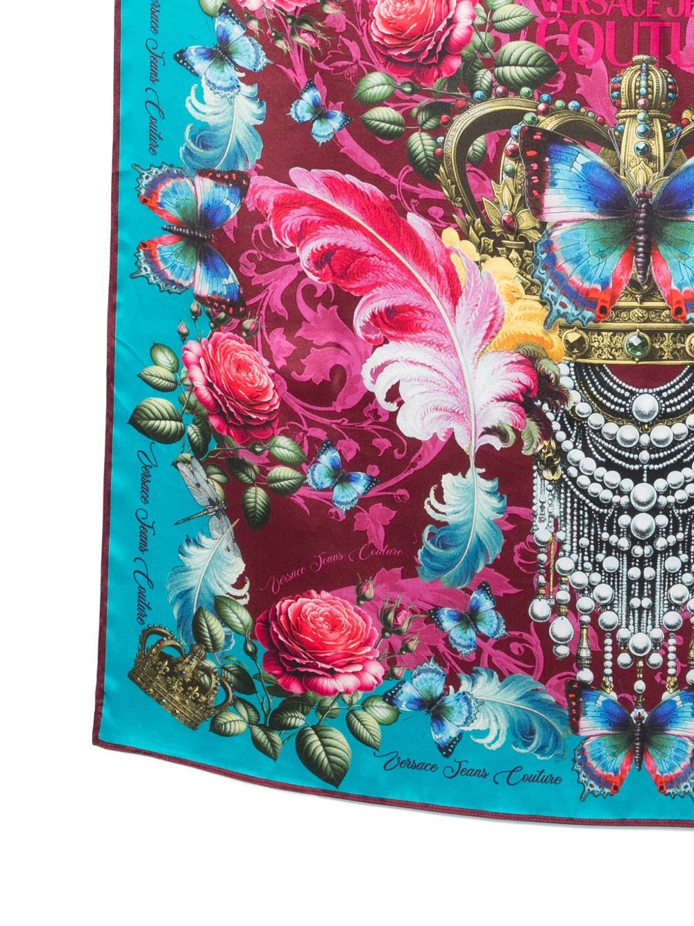 Versace Jeans Butterfly Crown Scarf In Multi